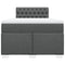 vidaXL Box Spring Bed with Mattress Dark Grey 120x190 cm Fabric