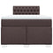 vidaXL Box Spring Bed with Mattress Dark Brown 120x190 cm Fabric