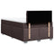 vidaXL Box Spring Bed with Mattress Dark Brown 120x190 cm Fabric