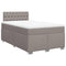 vidaXL Box Spring Bed with Mattress Taupe 120x190 cm Fabric