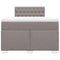vidaXL Box Spring Bed with Mattress Taupe 120x190 cm Fabric