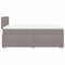 vidaXL Box Spring Bed with Mattress Taupe 120x190 cm Fabric
