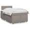 vidaXL Box Spring Bed with Mattress Taupe 120x190 cm Fabric