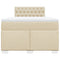 vidaXL Box Spring Bed with Mattress Cream 120x190 cm Fabric