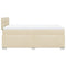vidaXL Box Spring Bed with Mattress Cream 120x190 cm Fabric