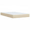 vidaXL Box Spring Bed with Mattress Cream 120x190 cm Fabric