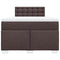 vidaXL Box Spring Bed with Mattress Dark Brown 120x190 cm Fabric