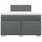 vidaXL Box Spring Bed with Mattress Dark Grey 120x200 cm Fabric