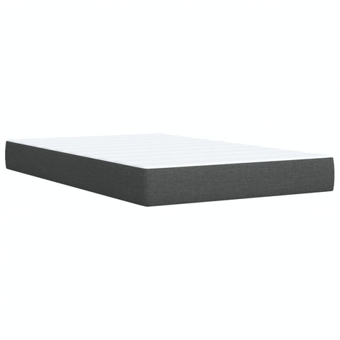 vidaXL Box Spring Bed with Mattress Dark Grey 120x200 cm Fabric