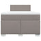 vidaXL Box Spring Bed with Mattress Taupe 120x200 cm Fabric