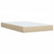 vidaXL Box Spring Bed with Mattress Cream 120x200 cm Fabric