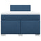 vidaXL Box Spring Bed with Mattress Blue 120x200 cm Fabric