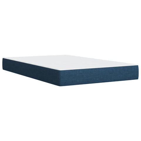vidaXL Box Spring Bed with Mattress Blue 120x200 cm Fabric