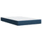 vidaXL Box Spring Bed with Mattress Blue 120x200 cm Fabric