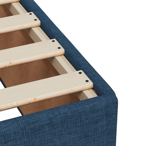 vidaXL Box Spring Bed with Mattress Blue 120x200 cm Fabric