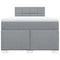 vidaXL Box Spring Bed with Mattress Light Grey 120x200 cm Fabric