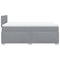 vidaXL Box Spring Bed with Mattress Light Grey 120x200 cm Fabric