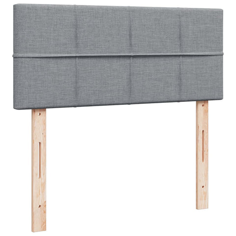 vidaXL Box Spring Bed with Mattress Light Grey 120x200 cm Fabric