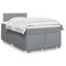 vidaXL Box Spring Bed with Mattress Light Grey 120x200 cm Fabric