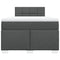 vidaXL Box Spring Bed with Mattress Dark Grey 120x200 cm Fabric