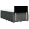 vidaXL Box Spring Bed with Mattress Dark Grey 120x200 cm Fabric