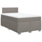 vidaXL Box Spring Bed with Mattress Taupe 120x200 cm Fabric