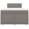 vidaXL Box Spring Bed with Mattress Taupe 120x200 cm Fabric