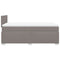 vidaXL Box Spring Bed with Mattress Taupe 120x200 cm Fabric