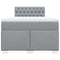 vidaXL Box Spring Bed with Mattress Light Grey 120x200 cm Fabric