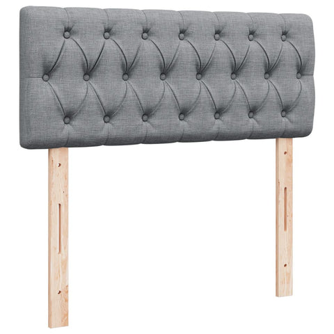 vidaXL Box Spring Bed with Mattress Light Grey 120x200 cm Fabric