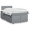 vidaXL Box Spring Bed with Mattress Light Grey 120x200 cm Fabric