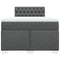 vidaXL Box Spring Bed with Mattress Dark Grey 120x200 cm Fabric