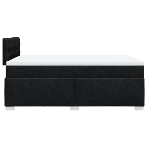 vidaXL Box Spring Bed with Mattress Black 120x200 cm Fabric