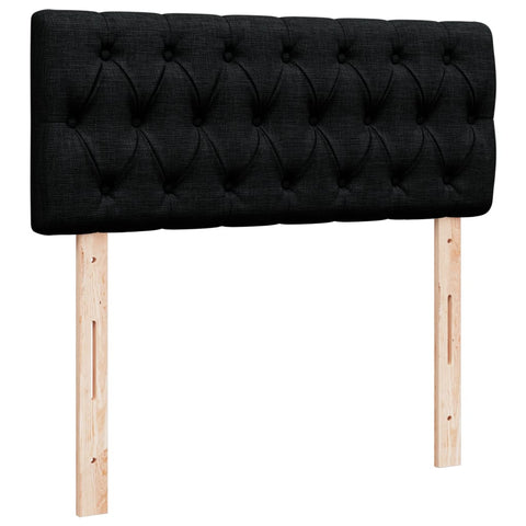 vidaXL Box Spring Bed with Mattress Black 120x200 cm Fabric