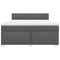 vidaXL Box Spring Bed with Mattress Dark Grey 180x200 cm Fabric