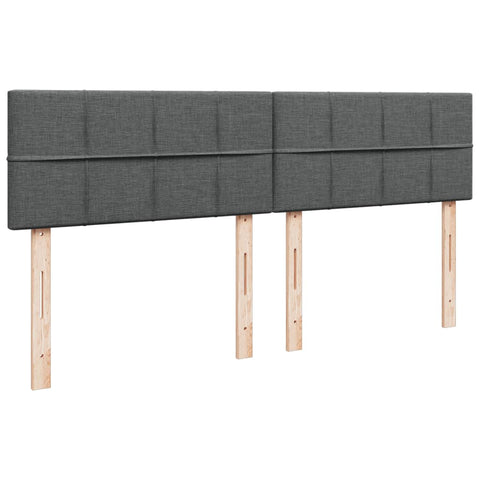 vidaXL Box Spring Bed with Mattress Dark Grey 180x200 cm Fabric