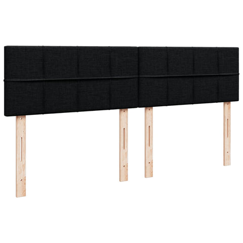 vidaXL Box Spring Bed with Mattress Black 180x200 cm Fabric