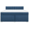 vidaXL Box Spring Bed with Mattress Blue 180x200 cm Fabric