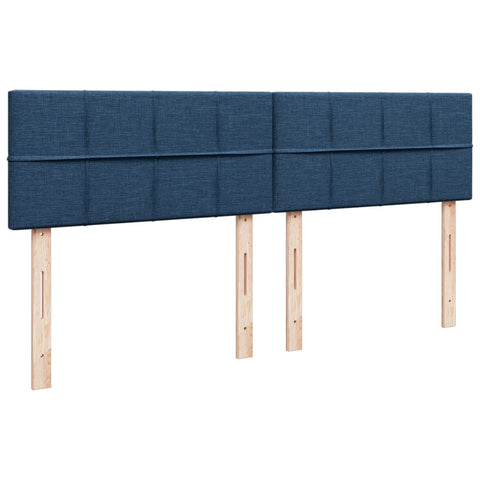 vidaXL Box Spring Bed with Mattress Blue 180x200 cm Fabric