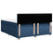 vidaXL Box Spring Bed with Mattress Blue 180x200 cm Fabric
