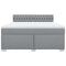 vidaXL Box Spring Bed with Mattress Light Grey 180x200 cm Fabric