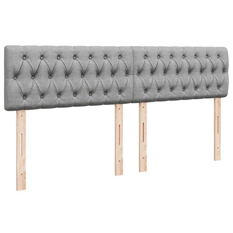 vidaXL Box Spring Bed with Mattress Light Grey 180x200 cm Fabric