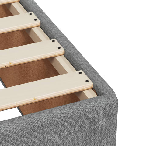 vidaXL Box Spring Bed with Mattress Light Grey 180x200 cm Fabric