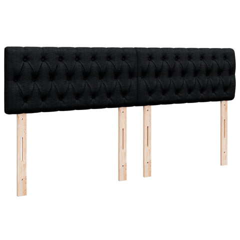 vidaXL Box Spring Bed with Mattress Black 180x200 cm Fabric