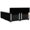 vidaXL Box Spring Bed with Mattress Black 180x200 cm Fabric