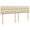 vidaXL Box Spring Bed with Mattress Cream 180x200 cm Fabric