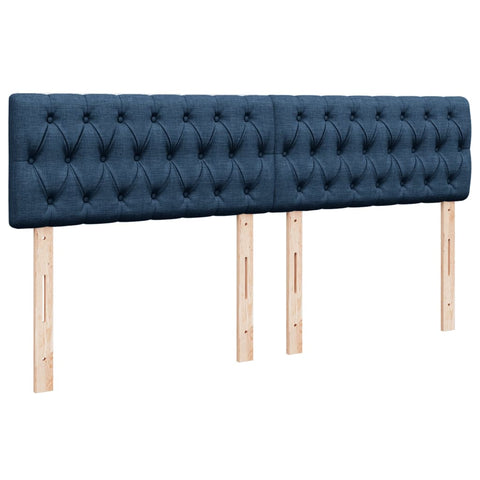 vidaXL Box Spring Bed with Mattress Blue 180x200 cm Fabric