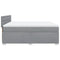 vidaXL Box Spring Bed with Mattress Light Grey 180x200 cm Fabric