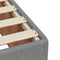 vidaXL Box Spring Bed with Mattress Light Grey 180x200 cm Fabric