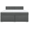 vidaXL Box Spring Bed with Mattress Dark Grey 180x200 cm Fabric